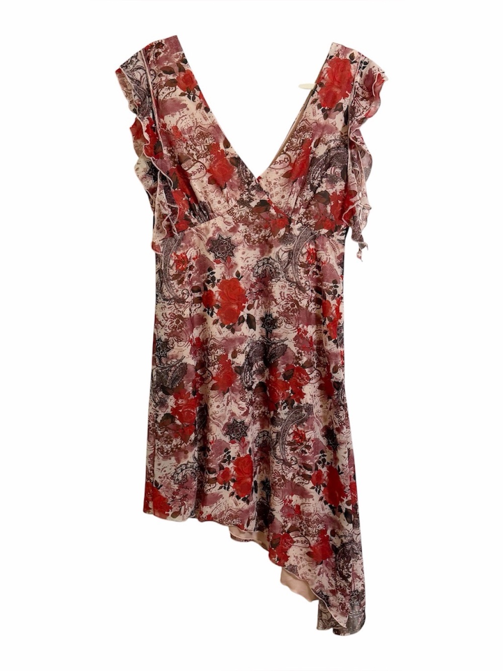 Almost Famous Y2k Style Fairy Floral Rose A symmetrical Dress Size Large